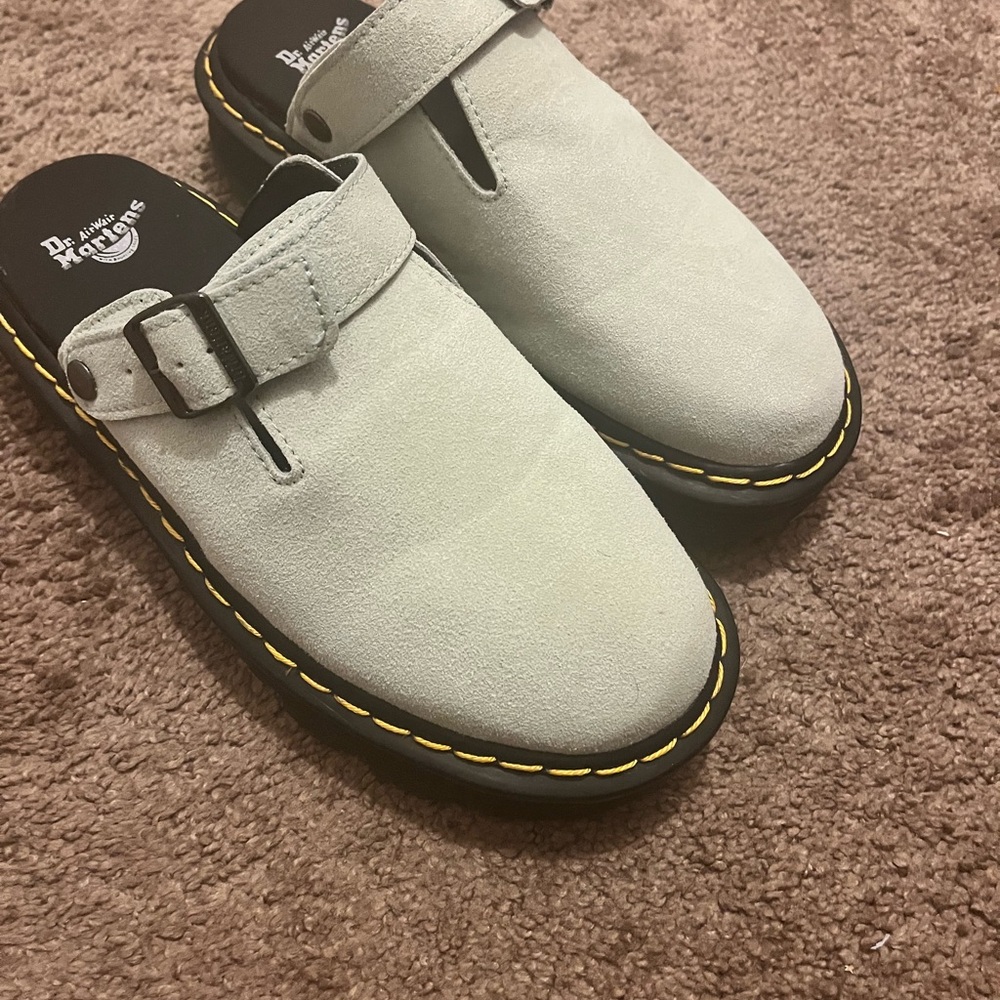 Dr. Martens Cream Buckle Slippers